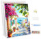 MEIYUDA Peinture par Numero Adulte avec Cadre Vue Mer Fleurs, DIY Peinture Acrylique pour Débutants, Peinture par Numero Facile sur Toile Avec Peintures et Pinceaux Decoration Maison Cadeau 30x40cm