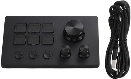 Visuelle Tastatur für OBS, Benutzerdefinierte Layouts, 6 LCD Tasten mit Modi, für OS X, PC mit Knöpfen (Black)