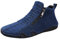 Scarpe per il tempo libero da uomo con cerniera laterale, comode da indossare, scarpe da trekking da uomo, casual, sportive, da jogging, per uso esterno, Blu, 41 EU