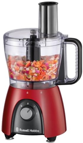 Russell Hobbs Procesador de Alimentos, batidora/picadora/molinillo/cortador de verduras en rodajas, con jarra para amasar, cortar en rodajas, picar y rallar, apto lavavajillas, 900 W potencia máxima
