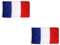 Sosoport 2 Stück Frankreich Flagge Bürodekoration Nationalflagge Französische Flagge Heimakzente Französische Fußball Banner Flagge Festival Flagge Outdoor Flagge