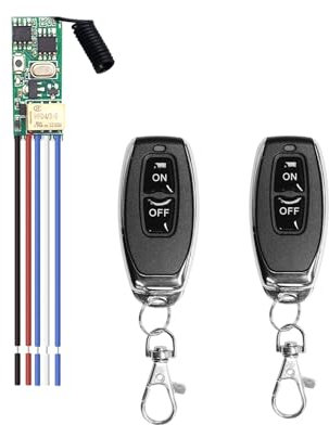 QIACHIP Mini Remote Control Relay Switch DC 3.7V 5V 9V 12V Wireless 433MHz Radio Control Relay Receiver And RF Transmitter Momentary Switch Controller