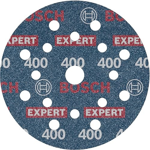 Bosch 6x EXPERT O780 Folienschleifscheibe, 125 mm (für Hartholz, Farbe auf Holz, Ø 125 mm, Körnung 400, Professional Zubehör Exzenterschleifer)
