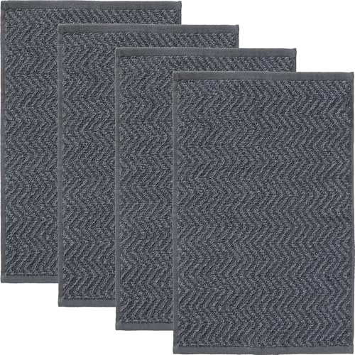 REDBEST Gästetuch Palmdale 4er-Pack Walk-Frottier anthrazit Größe 30x50 cm