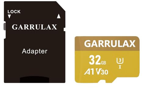 GARRULAX TF Speicherkarte mit SD Adapter, Hochgeschwindigkeitskartenklasse 10 V30 U3 A1 Speicherkarte 4K UHD für Telefon Kamera Computer (1 PCS, 32, GB)