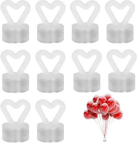 Lot de 10 poids pour ballons à l'hélium, poids en forme de cœur, ballons avec poids magnétiques, ballons à l'hélium, avec poids, convient pour les décorations de fête d'anniversaire de mariage