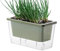 Pots de fleurs rectangulaires, à arrosage automatique, en plastique, modernes, avec réserve d'eau, idéaux pour herbes et fleurs, auto-irrigants, pour rebord de fenêtre, balcon, 26,5 x 14 x 12 cm