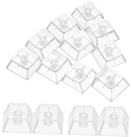 Sewroro 20pcs Clear Keyboard Caps Mechanical Keycap Transparent Keycaps Replacement for Gaming Keyboards High Transparency Backlit Compatible Easy Installation