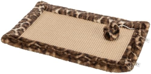 TRIXIE Kratzmatte Leo aus Sisal 55 × 35 cm, Kratzspielzeug zum Aufhängen oder Hinlegen - 48171
