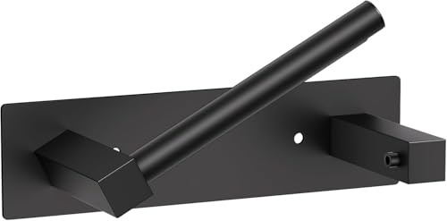 YACVCL Matte Black Toilet Roll Holder Self Adhesive or Wall Mount Options