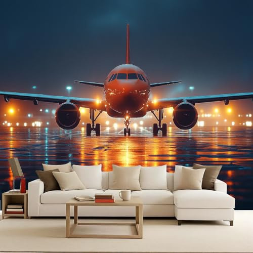Fototapete Flugzeug Tapete Technik-Fan Tapeten Vliestapete Modern Wandtapete Militär Wohnzimmer Schlafzimmer Kinderzimmer Wanddeko Motivtapeten 150x105cm (B x H)