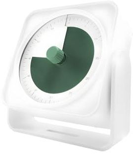 QUMOX F9 Minuteur visuel Compte à rebours analogique de 60 Minutes, Vert | Compte à rebours visuel pour une concentration, Le disque horaire coloré affiche le temps restant en un coup d’œil.