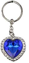 Shamrock Gift Co Titanic Heart of the Ocean Schlüsselanhänger, Silber/Blau, Blau / Silber