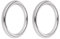 2-teiliges Pack - Edelstahlring Stahlring Metallring Rundring, Größen Auswahl, 8x70mm