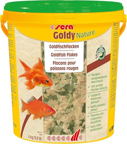 sera Goldy Nature 21L (4kg) | Hauptfutter für kleinere Goldfische | Fördert gesundes Wachstum & prächtige Farben | Ohne Farb- und Konservierungsstoffe | Hochwertige Proteinquelle durch Insektenmehl