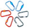 GO!elements 1200kg Bruchlast Karabiner Strong 8 mit Schraubverschluss im 2er oder 6er Pack Max. 12kN - Not for Climbing!, Farbe:MULTI