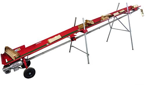 Förderband 230V für Brennholz und andere Materialien 5 Meter Länge und 1,95 Meter Abwurfhöhe Gurtförderer