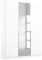 Rauch Möbel Alabama Schrank Kleiderschrank Drehtürenschrank Weiß mit Spiegel 3-türig inklusive Zubehörpaket Classic 2 Kleiderstangen, 7 Einlegeböden BxHxT 136x229x54 cm
