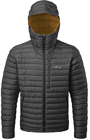 Rab Men's Microlight Alpine Jacket - Lightweight Down Coat for Trekking, Climbing, & Skiing - Beluga - Large