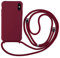 MEVIS Case Compatible with iPhone X/XS, TPU Silicone Phone Case with Lanyard - Red