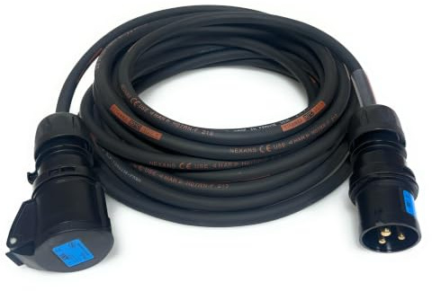 DG Systems - Prolunga CEE 16A 3P con cavo Nexans Titanex 3G2.5 - Made in Italy (15 mt)
