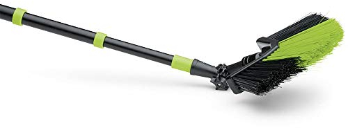 Dreiecksbesen mit Teleskopstiel 140-330cm, abwinkelbarer Bürstenkopf, Wandbürste, Winkelbesen, Spinnenfeger, Eckbesen, Staubwedel, Staubbürste, Besen, Bürste