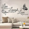 Live Laugh Love Wall Decal Stickers Art, Vinyl Live Every Moment Laugh Every Day Love Beyond Words Wall Decor Motivational Quotes for Bedroom, Removable Wall Sign Mural DIY Home Decorations(140x70cm)