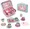 SOKA Unicorn Metal Tin Teapot Set Age 3+ with Carry Case Toy for Kids - 18 Pcs Illustrated Colourful Design Toy Tea Party Set Pretend Role Play for Kids Children Boys Girls