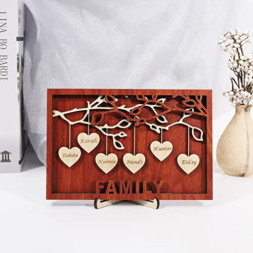 Cornice personalizzata per albero genealogico, cornice per la festa della mamma, cornice per albero genealogico, cornice per famiglia, cornice per cuori appesi, regalo per mamma, regalo per nonna