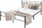 ML-Design Metallbett 160x200 cm auf Stahlrahmen mit Kopfteil und Lattenrost, Anthrazit, robuste Bettgestell, leichte Montage, Bett für Schlafzimmer, Erwachsene, Doppelbett Ehebett Jugendbett Gästebett