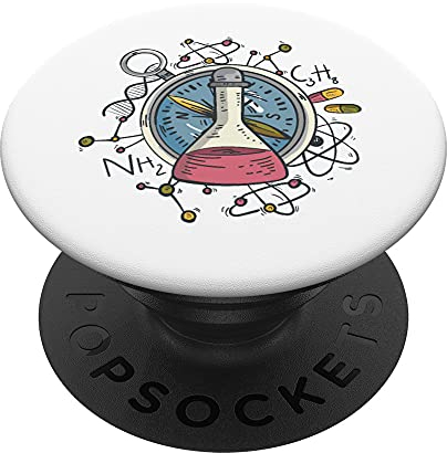 Chemistry Science Beaker Retro Cute Bunsen Burner Laboratory PopSockets Swappable PopGrip