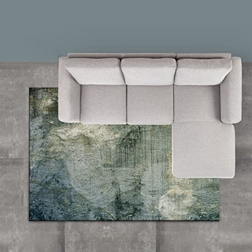 Rururug Grandi Rettangolare Tappeto Antiscivolo Lavabile Orientale tappeti Moderno Salotto Camera da Letto Vintage Soggiorno, Arte moderna nordica astratta verde Rectangular 200 x 300 cm