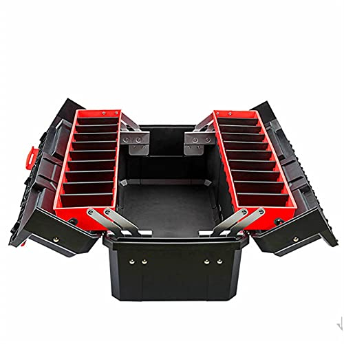 Werkzeugkasten 18.5 Tragbare Werkzeugkiste Toolbox Hardware Aufbewahrungskoffer Home Multifunktionsauto-Reparaturkasten Falten Doppel-Clamshell-Werkzeuge Container Perfekt für Home Office Garge Haush