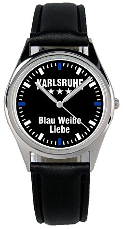KIESENBERG Armbanduhr Karlsruhe Geschenk Artikel Idee Fan Damen Herren Unisex Analog Quartz Lederarmband Uhr 36mm Durchmesser B-2496