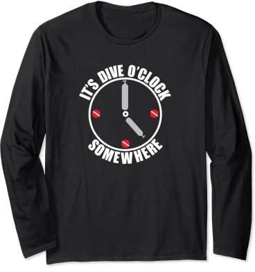 Witzige Taucheruhr mit Flagge, Tanks Langarmshirt