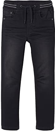 VERTBAUDET Pantalon Droit garçon en Molleton Effet Denim Denim Black 10A