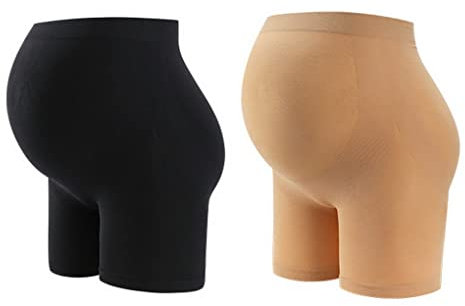 ACMEDE Lot of 2 Culotte de Grossesse Maternité Calecon Grossesse sans Couture-Soutien Shorty Femme Culotte Gainante maternité sous vêtement Grossesse Boxer pour Femmes Enceintes