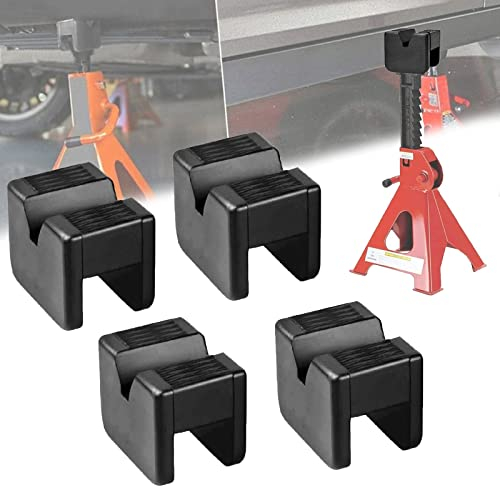 4 Pezzi Cuscino in Gomma per Cric, Gomma per Cric di Sollevamento, 2,48 x 1,73 x 1,97 pollici. Cuscinetti in gomma verticali per proteggere l'auto e il tuo SUV