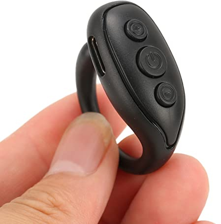 Zunate Fingertip Page Turner für Tik Tok, Bluetooth Control Page Turner Unterstützt Mehrere APPs, Fingertip Page Turner Control für 15.0 oder für Android 8.0 Höher(Schwarz)