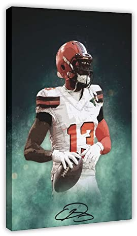 TSALF Poster Kunstdrucke Kein Rahmen Odell Beckham Jr Poster Portrait Art 9 Wandkunst Gemälde für Wohnzimmer Schlafzimmer 60x90cm