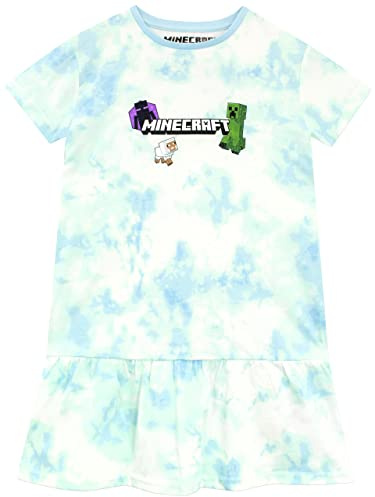 Minecraft Girls Tie-Dye Enderman and Creeper Dress Daywear for Kids
