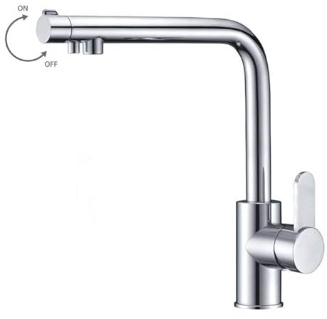 MICE - Grifo de cocina monomando con osmosis - Giratorio 360 ° con caño alto para fregadero - OSMOSIS 2 VIAS - Serie MONTECARLO GOS001