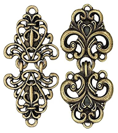Luvadeyo 2 Stücke Metall Strickjacke Clip Bronze Pullover Clip Retro Umhang Schal Clips Keltische Hemd Brosche Clips Vintage Kragen Verschlüsse für Frauen