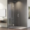 Walk in Faltbar Duschkabine 80x195cm Einzelne Falttür Walk-in Silber Duschwand Drehfalttür mit 6 mm Nano ESG-Sicherheitsglas, Begehbare Dusche Duschabtrennung Duschtür beidseitig 180° schwenkbar