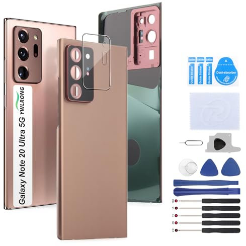 Back Cover for Samsung Galaxy Note 20 Ultra 5G Back Glass Replacement for Samsung Galaxy Note 20 Ultra Rear Glass Replacement Battery Cover Door Accessories (Bronze)