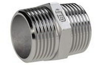 RIEGLER 118878 Doppelgewindenippel G 3/4 AG SW 28 ES 1.4408-1 Stück