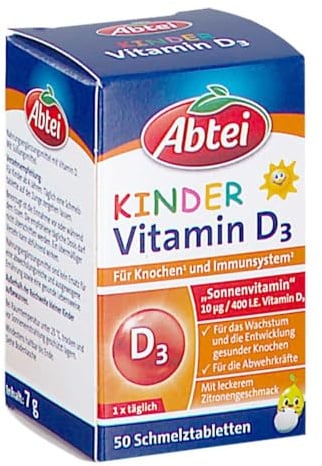 Abtei Kinder Vitamin D3 Schmelztabletten 50 stk