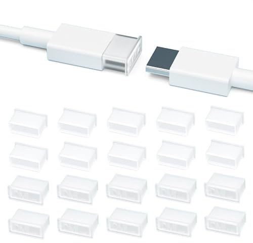 WXZRLIU 20PCS Plastic HDMI Male Port Anti Dust Dustproof Cover Cap Plug Protector Compatible with Computer Laptop TV (Transparent)