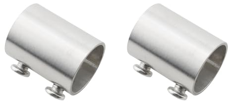 HJGarden 2 Stück 22 mm Edelstahl Duschvorhangstange Schrankstange Flansch Sockel Halterung Halter Duschvorhang Stange Halterungen Flansch Halterungen