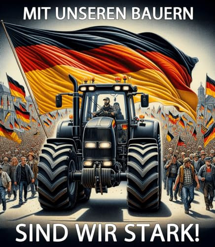 Bauern Protest Aufkleber: Ausdruck von Solidarität mit Landwirten, Widerstand gegen die Ampel-Regierung, Hochwertig & Wetterfest, 4 Varianten (Mit unseren Bauern)